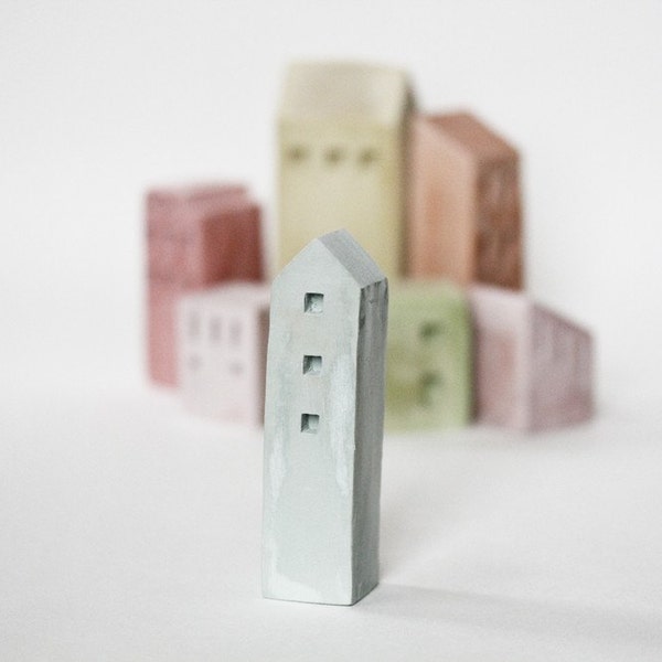 Cinque Terre, Italy - Architectural Sculpture - sky blue - Manarola