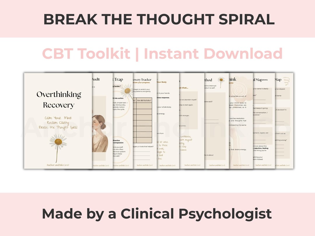 Stop Overthinking Workbook | Printable Anxiety and Mindset Journal ...