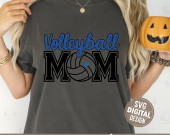 Mamá Voleibolista SVG, Diseño de Camiseta para Mamá Deportiva para Cricut y Silhouette, Descarga Digital para Sublimación