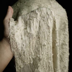 Wabi-Sabi Gauze, Stir-Dyed Texture for Layered Dresses
