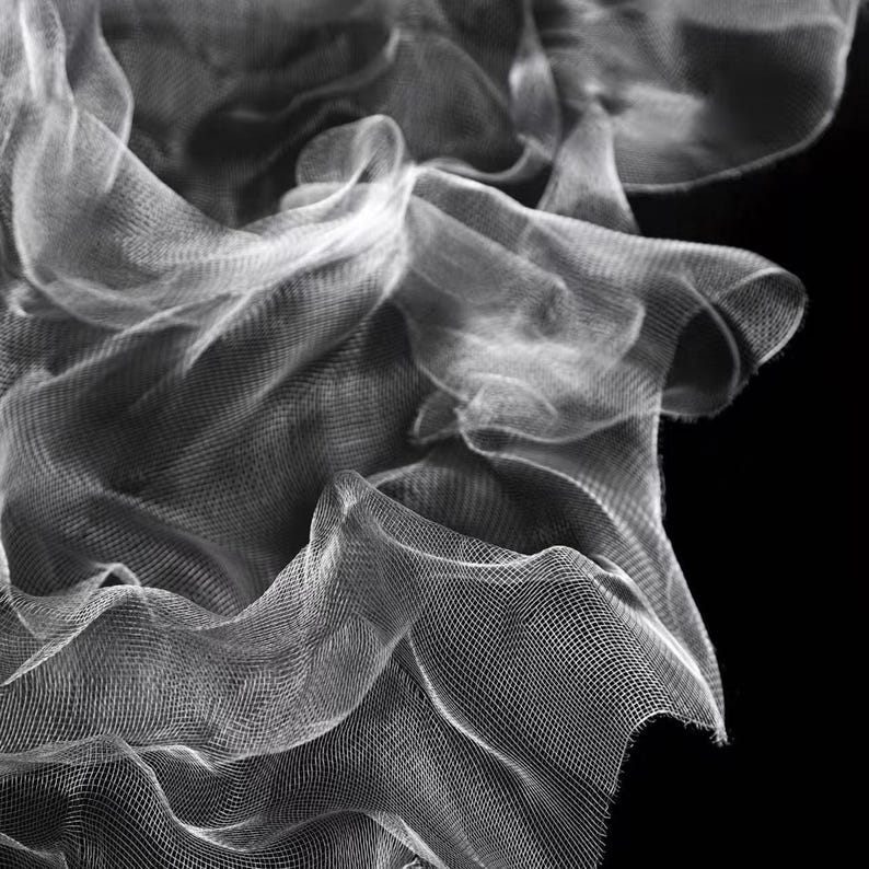 Cloud Mist Rigid Sculptural Mesh, Wire-Frame Shapeable Fabric for Futuristic Fashion & Dimensional Cutting Art image 13