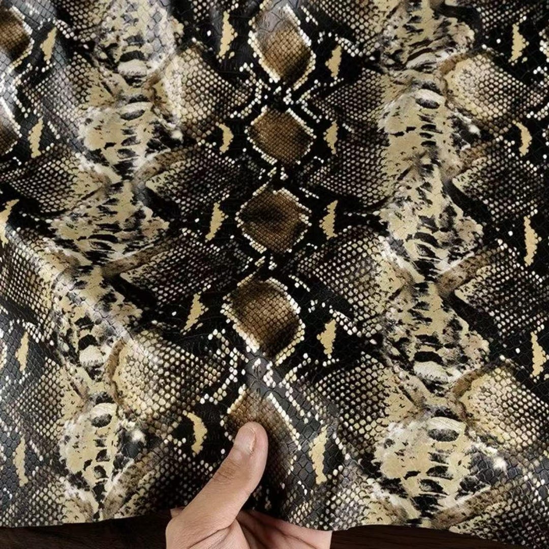 Khaki 3D Python Waterproof Stretch Leather - Safari Jacket & Designer ...