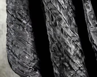 Tecido de cetim plissado iridescente - Tecido com textura enrugada e leve como a água para vestido de noite, blusa e saia.