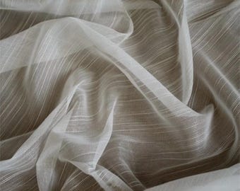 Textured Linen-Like Fabric - 3D Open Weave Crinkle Cloth for Couture Dresses & Home Decor