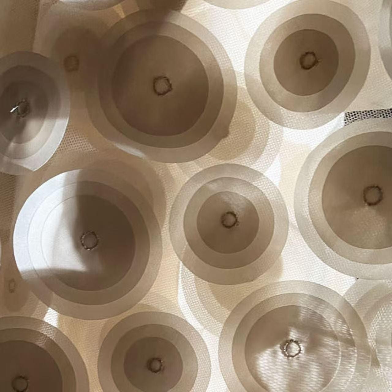 Hand-applied 3D Texture Tulle, Floating Discs Sheer Fabric for Wearable ...