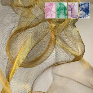 Cloud Mist Rigid Sculptural Mesh, Wire-Frame Shapeable Fabric for Futuristic Fashion & Dimensional Cutting Art image 11