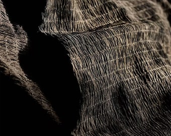 Textured Wrinkle Fabric, Maillard Dye for Zen Style Fashion