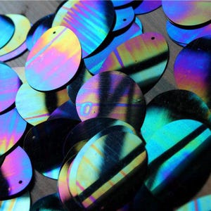 Iridescent Fish Scale Sequin – 4cm Large Embellishment for DIY Fashion & Craft