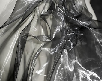 Iridescent Organza Fabric - Multicolor Sheer Tulle for Evening Dresses and Bridal Gowns
