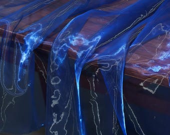Iridescent Organza Fabric - Dual Color Gradient Sheer for Hanfu, Dance Costumes