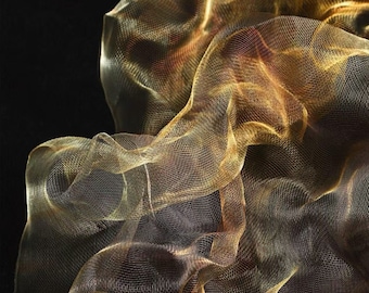 Cloud Mist Rigid Sculptural Mesh, Wire-Frame Shapeable Fabric for Futuristic Fashion & Dimensional Cutting Art