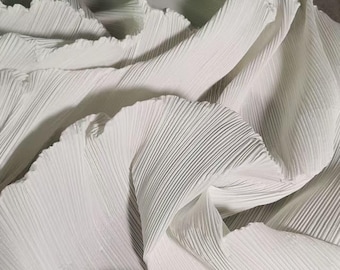 Textured Pleated Fabric - Architectural Crinkle Cloth for Sculptural Design