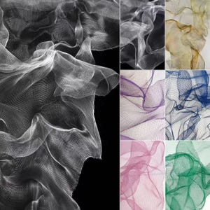 Cloud Mist Rigid Sculptural Mesh, Wire-Frame Shapeable Fabric for Futuristic Fashion & Dimensional Cutting Art image 3