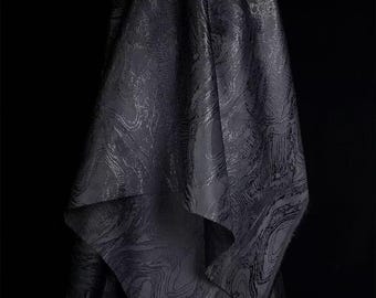 Classic Wave Tone-on-Tone Jacquard Fabric – High-End Chinese Style Niche Creative Designer Fabric