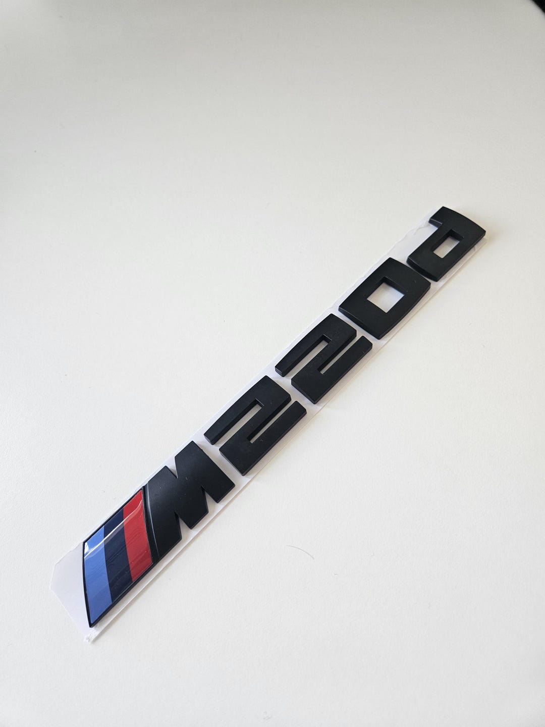 Tuning In Lettering Black Matte 220d Style Emblem for BMW 2 Series Models (F22, F23, F87 ...