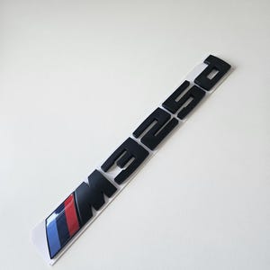 Black matte 325d style emblem for BMW 3 Series models (E30, E36, E46, E90, E91, E92, F30, G20) vehicle lettering tuning accessories