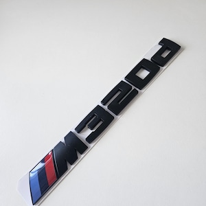 Black matte 320d style emblem for BMW 3 Series models (E30, E36, E46, E90, E91, E92, F30, G20) vehicle lettering tuning accessories
