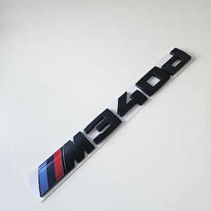 Black matte 340d style emblem for BMW 3 Series models (E30, E36, E46, E90, E91, E92, F30, G20) vehicle lettering tuning accessories