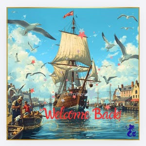 Welcome Back ECard, mp4 Animation, 10 second, no sound. Digital Download.