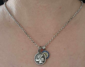 3. Colgante de moneda griega antigua: auténtico tesoro de plata de 2000 años de antigüedad