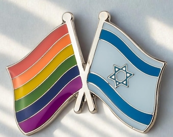 Flag Badge Brooch Pin Jewish Star of David Israel Lapel Pin National Flag Brooch Travel Souvenir International Pride Gift