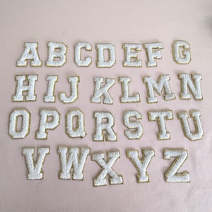 Chenille Letters, iron on patches, Chenille letter iron on patch, alphabet patches, Embroidered name patches, DIY Letters Patches, patch A-Z