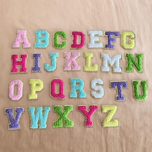 Chenille letter iron on patch, Embroidered name patches, Chenille Letters, iron on patches, alphabet patches, DIY Letters Patches, patch A-Z