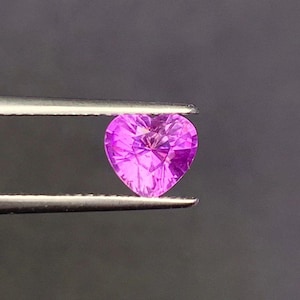 UNHEAT Natural 1.2ct Pink Sapphire Loose Gemstone Heart Shape