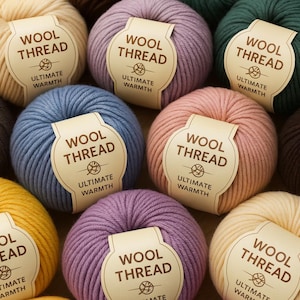 Merino Wool Yarn: Medium Weight Hand Knitting & Crochet