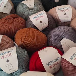 Merino Wool Yarn: Medium Weight for Knitting & Crochet
