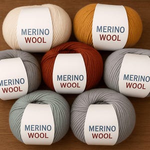 Merino Wool Knitting Yarn: Medium Weight, Soft & Warm Fiber