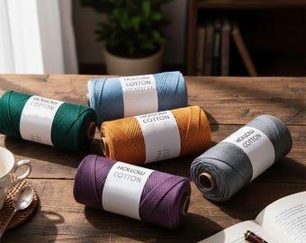 Hollow Cotton Cord, Crochet Bag Yarn, Knitting Tote Rope