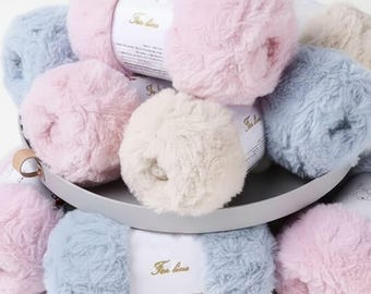 Faux Fur Mink Yarn: Soft Fluffy Yarn for Knitting & Crochet