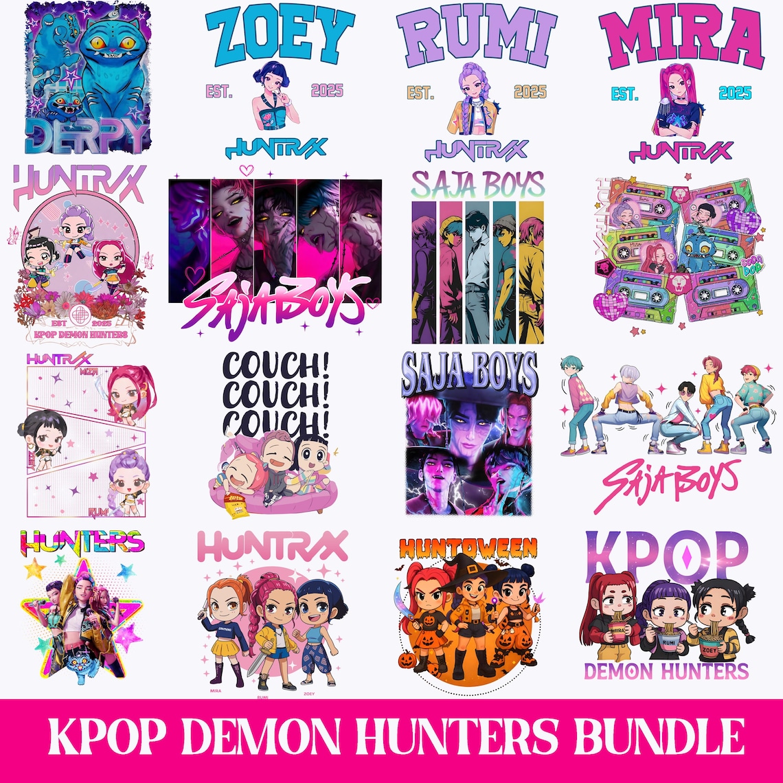 KPop Demon Hunters T-shirt à Manches Courtes Pour Filles, Hauts Rumi Mira Zoey Imprimés, Vêtements D'été Mignons Pour Enfants