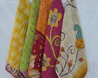 Set di 5 strofinacci da cucina fatti a mano: strofinacci da cucina colorati in cotone vintage