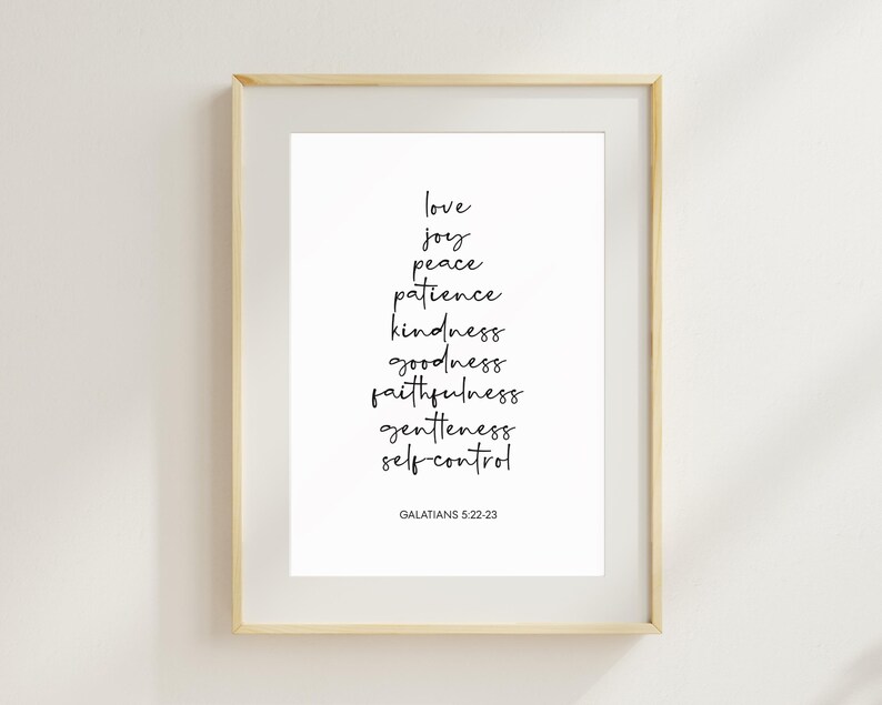 Fruits of the Holy Spirit Wall Art, Fruit of the Spirit, Galatians 5:22 ...