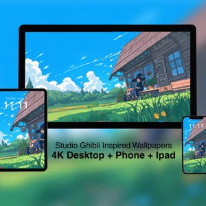 Cozy Witch Studio Ghibli Wallpapers for Ipad, Phone, Desktop & Macbook | Japanese Countryside |