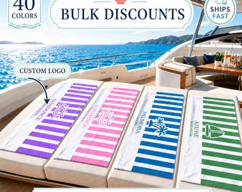 Personalized Logo Beach Towel,Custom Pool Towel for Hotel Spa Resort,Quick Dry Towel,Microfiber,Corporate Team Gift,Summer Vacation Gift