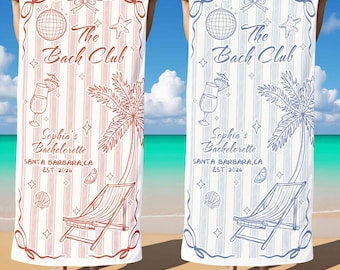 Personalized Pool Towel with Custom Name,2026 Bachelorette Party Beach Towel,Bridesmaid Gift for Girls Beach Vacation and Weekend Getaway
