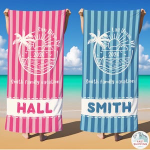 Custom Family Vacation 2026 Beach Towels,Group Trip 2026 Beach Towels,Summer Vacation Gift,Beach Family Friends Girls Besties Sisters Trip