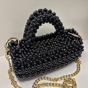 Black beaded bag