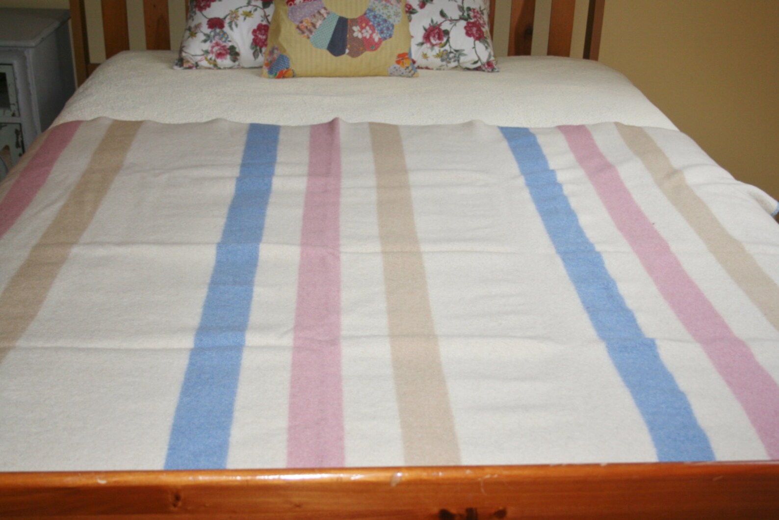 Vintage Pearce Woolrich Wool Blanket Hudson Bay Camp Blue Pink Etsy