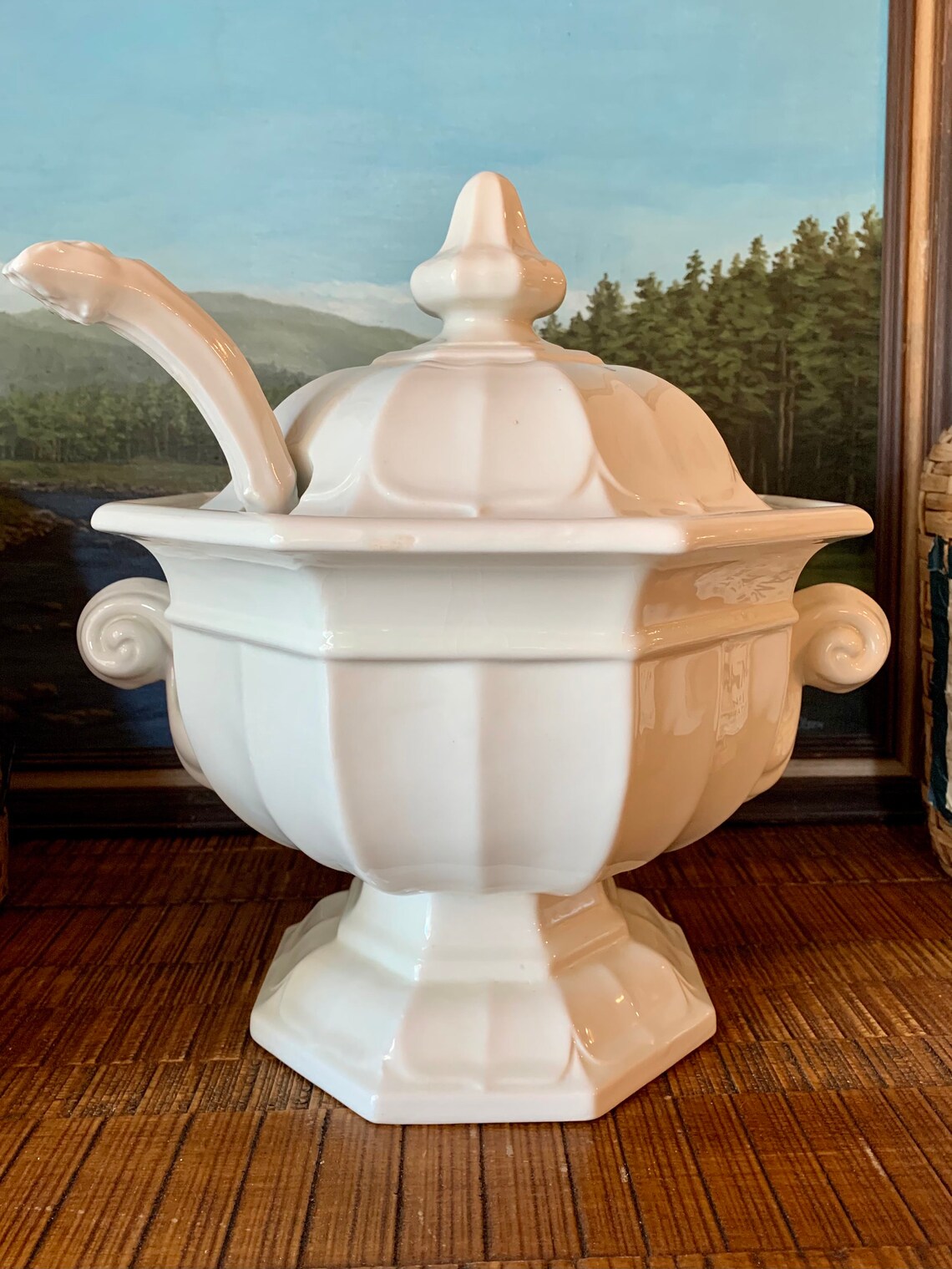 Red Cliff Large Ironstone Soup Tureen with Lid and Ladle Etsy