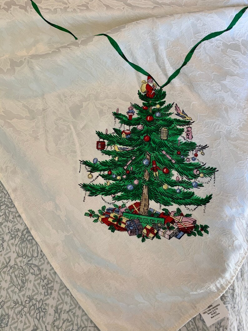 Spode Christmas Tree Tablecloth Cotton Polyester 60 x 104 Etsy
