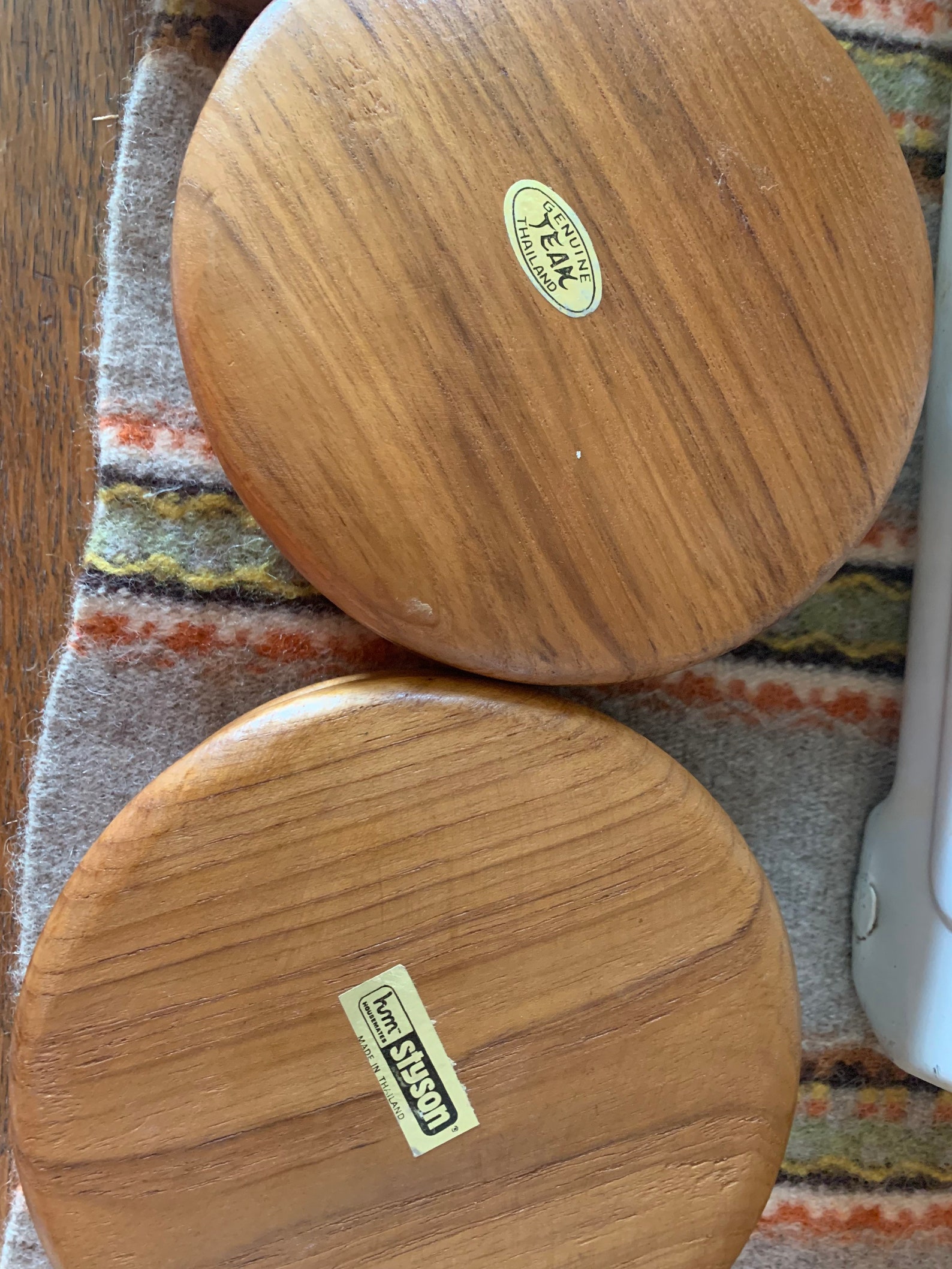 Vintage Teak Wood Salad Bowl Set Large Salad Bowl 6 Individual Etsy