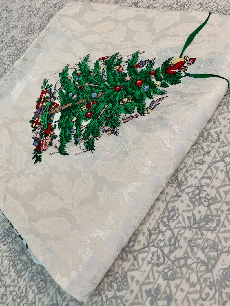 Spode Christmas Tree Tablecloth Cotton Polyester 60 x 104 Etsy