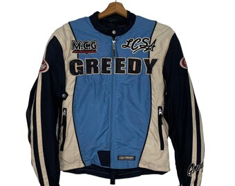 Greedy Racing Biker Motorcycle Jacket - Etsy