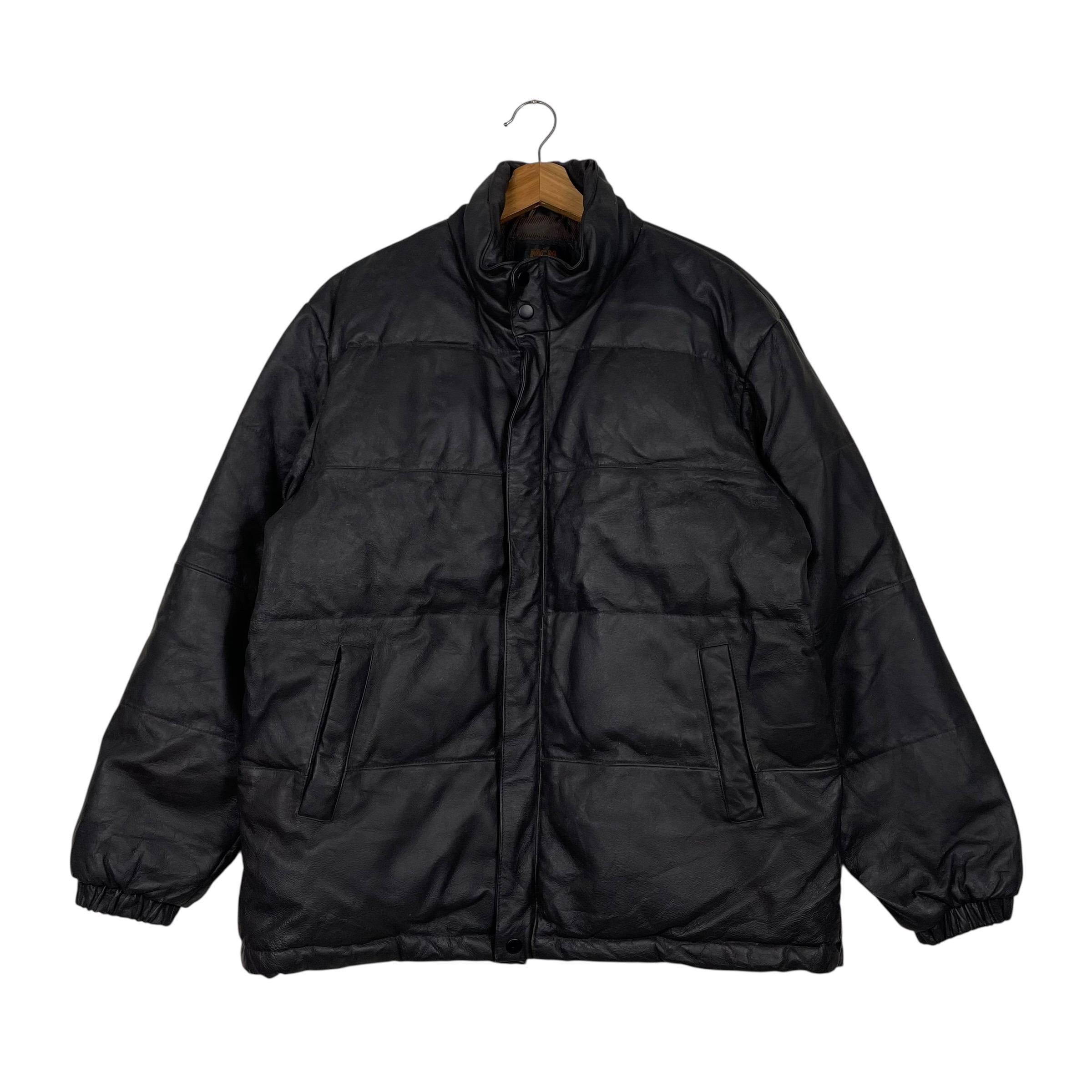 ジャケット・アウター MCM leather down jacket MCM Leather Down Jacket - Etsy Israel
