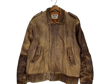 日本のブランド「ストリートライフ」ミリタリーレザージャケット