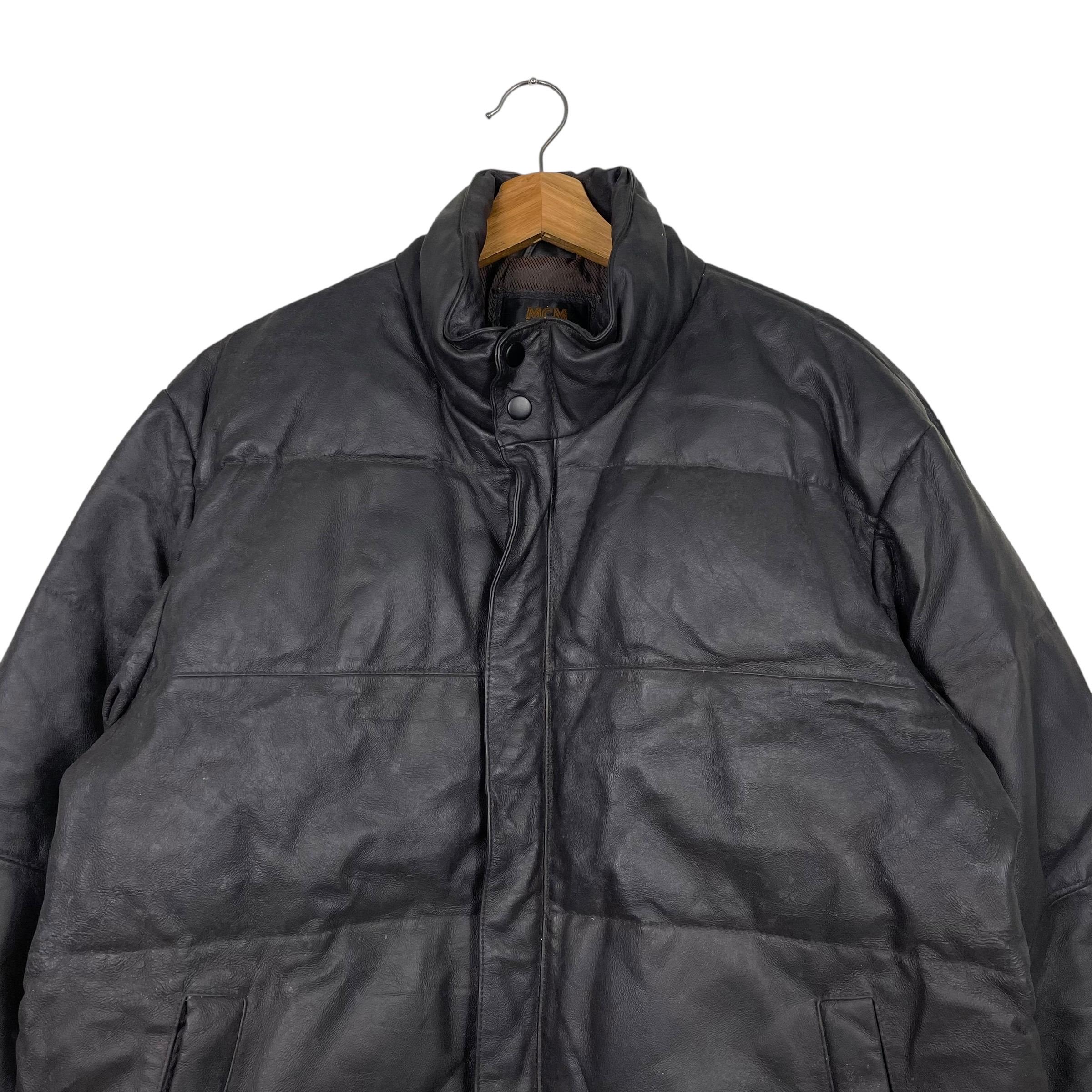 ジャケット・アウター MCM leather down jacket MCM Leather Down Jacket - Etsy